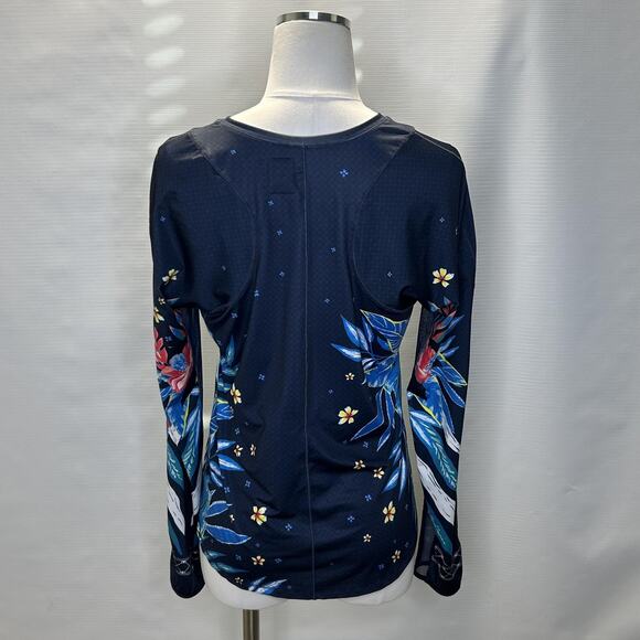 Lucky in Love Womens Large Long Sleeve Rash Guard Mesh Trim Tennis Top - Picture 6 of 14